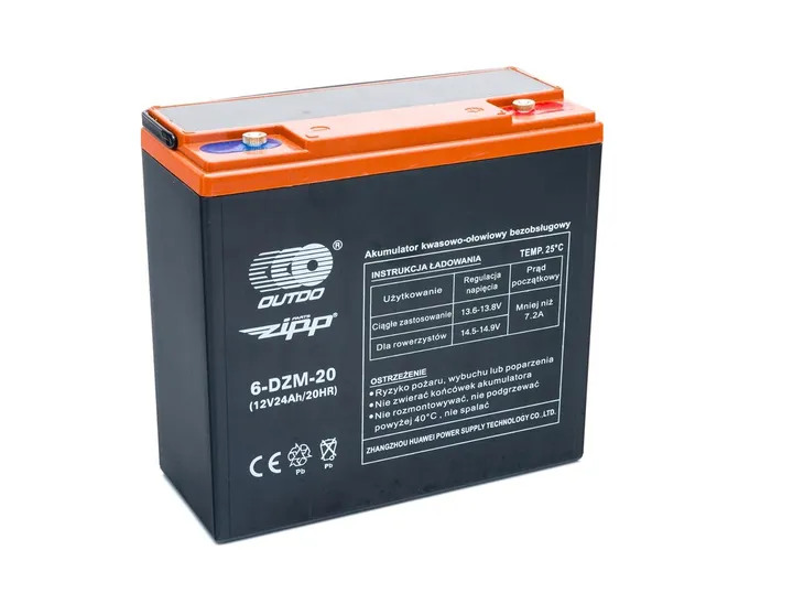 Akumulator żelowy AGM 12V 24Ah 6-DZM-20 (180x78x170) do Zipp Volteno