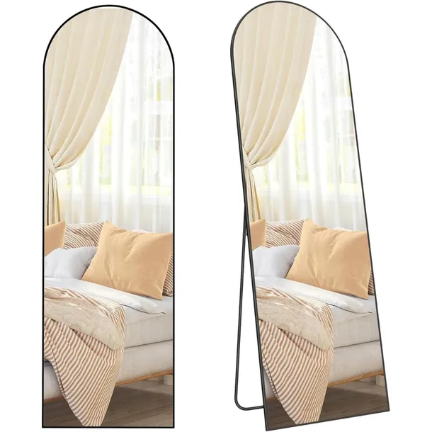 Duże lustro stojące 160x50 cm podłogowe do przedpokoju sypialni loft rama