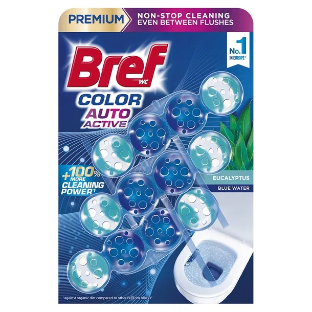 Bref Color Auto Active zawieszka do WC Eucalyptus 3x50g BARWIĄCE