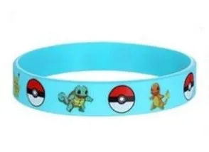 Opaska Silikonowa na Rękę Niebieska Pokémon – Pikachu Squirtle Charmander Pokéball 6,5 cm