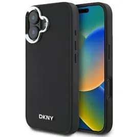 etui-dkny-plain-silver-logo-do-magsafe-do-iphone-16-czarne