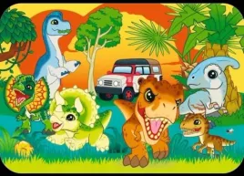 puzzle-trefl-24-drewniane-20276-dinozaury