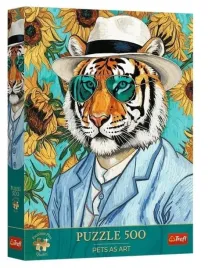 puzzle-trefl-500-37626-pan-tygrys-i-sloneczniki