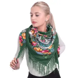 chusta-damska-goralska-folk-zielonachusta-damska-szalik-folkowa-ludowa-gora