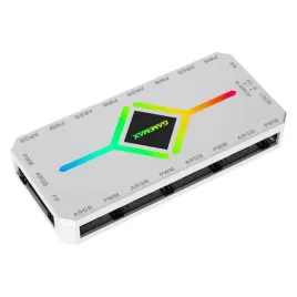 gamemax-hub-wentylatorow-pwm-argb-9x9-sata-rf-bialy