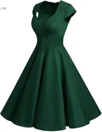 sukienka-w-stylu-rockabilly-dekolt-w-serek-bbonlinedress-zielona-m