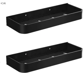 polka-prysznicowa-bestdon-bez-wiercenia-czarna-aluminium-2-szt