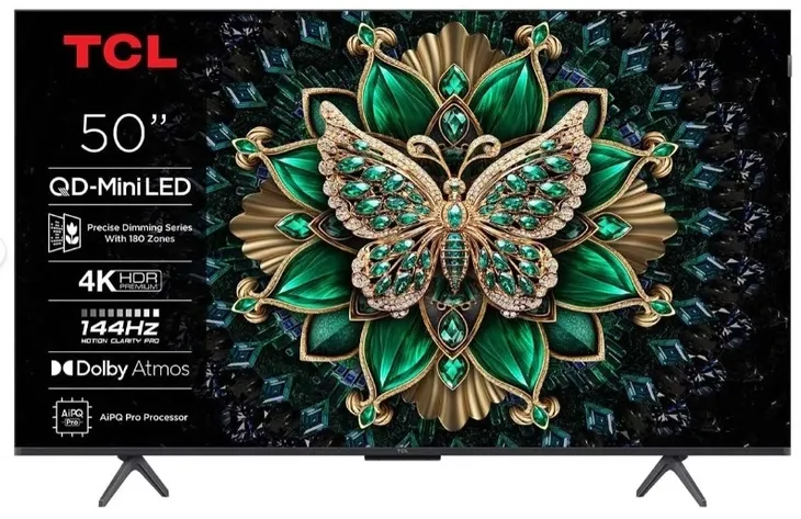 Telewizor TCL 50C6K 50" QD-Mini LED 4K 144Hz Google TV Dolby Vision wi-fi