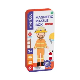 mieredu-puzzle-magnetyczne-strazak-w-metalowej-puszce-35-elementow