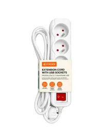 hykker-przedluzacz-z-gniazdami-usb-bialy-15-m
