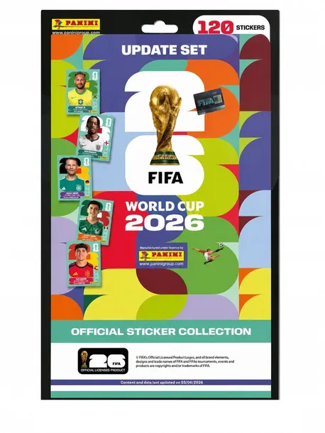 Panini Update Set FIFA World Cup 2026 Mistrzostwa Zestaw 120 Naklejek
