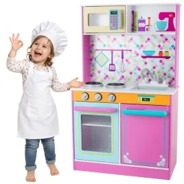 rozowa-drewniana-kuchnia-dla-dzieci-tinyplaykitchen-zmywarka-piekarnik