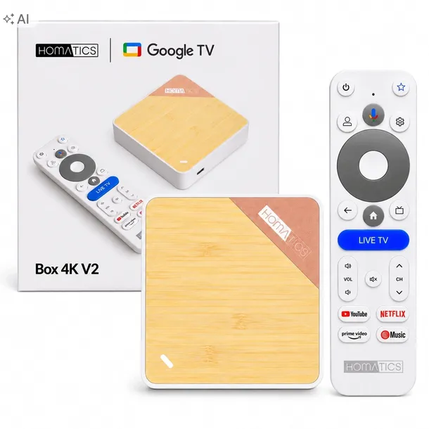 ODTWARZACZ CHROMECAST Homatics Box 4K V2 32 GB SMART TV GOOGLE TV AI-SR