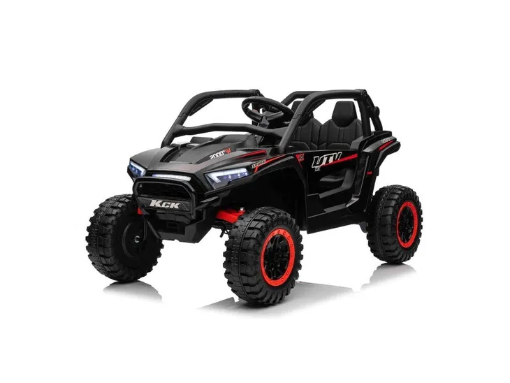 Autko na akumulator Buggy UTV KCK 4x4 czarne 24V | 800W | 50 kg | EVA | LED | 2,4Ghz | ECO skóra