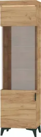wysoka-witryna-do-salonu-braco-53-cm-dab-craft-zloty-czarne-nogi-stojaca
