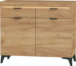 komoda-z-szufladami-do-salonu-sypialni-braco-105-cm-dab-craft-zloty-2-drzwi