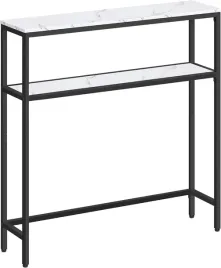stolik-konsola-waski-80x20x80cm-marmur-bialy-czarny-songmics