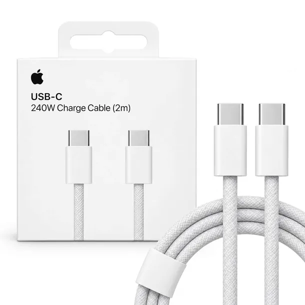 Oryginalny kabel Apple USB-C na USB-C 2 m nylonowy tkany pleciony 240W MOCNY