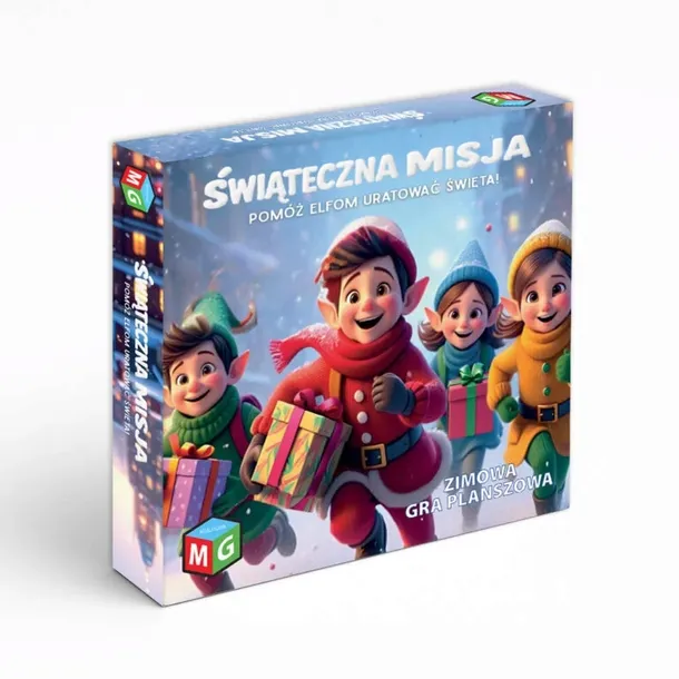Rodzinna gra planszowa - Świąteczna Misja - Zabawa dla dzieci i dorosłych