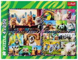 trefl-puzzle-4x240-zabawne-zwierzaki-13313