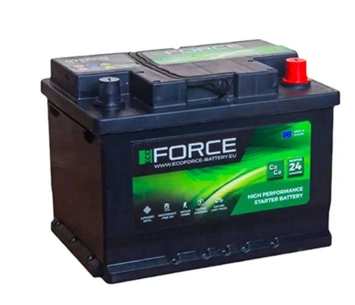 AKUMULATOR 12V ECOFORCE 60AH 510A P+ , RADOM