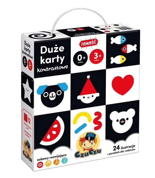 CZUCZU Duże karty kontrastowe Wiek 0-3 miesiące