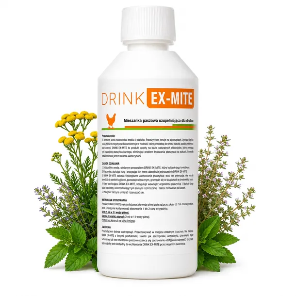 DRINK EX-MITE 250 ml – Preparat na Ptaszyńca Kurzego do Wody Pitnej