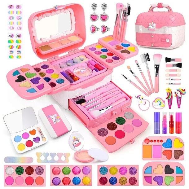 KUFEREK DO MAKIJAŻU ZESTAW KOSMETYKÓW DLA DZIECI DUŻY CIENIE POMADKI MAKEUP