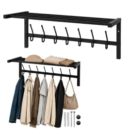 wieszak-scienny-metalowy-na-ubrania-czarny-z-polka-70-cm-7-haczykow-loft