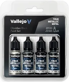 vallejo-77270-true-metallic-metal-zestaw-4-farbobsidian-black-4-x-18-ml