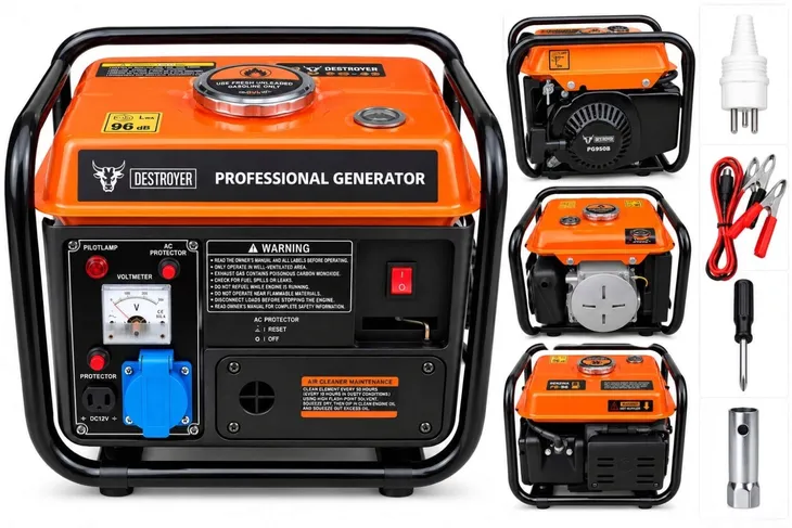 AGREGAT PRĄDOTWÓRCZY MOCNY GENERATOR PRĄDU SOLIDNY CICHY 750W