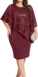 sukienka-koktajlowa-z-cekinowa-narzutka-bordowa-3xl