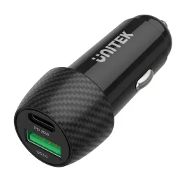 unitek-czarna-ladowarka-samochodowa-38w-usb-a-usb-c-qc-3-0