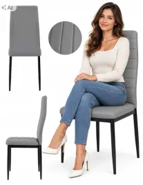 krzeslo-tapicerowane-loreno-ekoskora-szare-pikowane-salon-jadalnia-loft