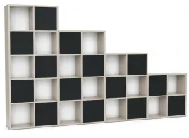 regaly-modulowe-trefl-1-zestaw-kaszmir-czarne-fronty-push-18mm