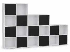 regaly-modulowe-trefl-3-zestaw-bialy-czarne-fronty-push-18mm