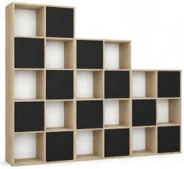 regaly-modulowe-trefl-2-zestaw-cremona-czarne-fronty-push-18mm
