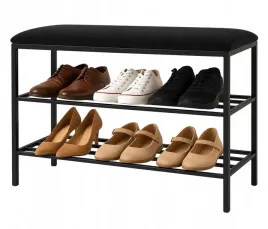 szafka-na-buty-z-dwoma-polkami-i-czarnym-siedziskiem-polka-regal-75cm-loft