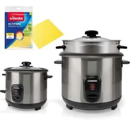 ryzowar-parowar-elektryczny-500w-misa-15l-nonstick-scierka-vileda-gratis