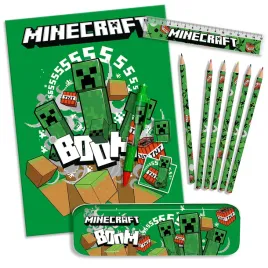 minecraft-creeper-zestaw-szkolny-12w1-piornik-kredki-notes-linijka-olowek