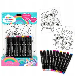 malowanie-po-numerach-kolorowanka-pisaki-markery-sweet-dreams-zestaw-12w1