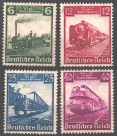 niemcy-1935-mnh-xf-mi580-583-kolej-trzeci-rzesza