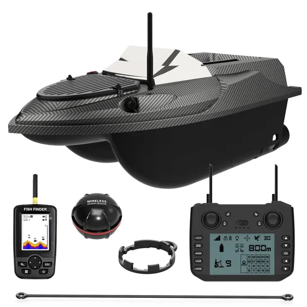 ŁÓDKA ZANĘTOWA FLYTEC V080 GPS, BATERIA 20000mah - ECHOSONDA, TORBA 15km/h