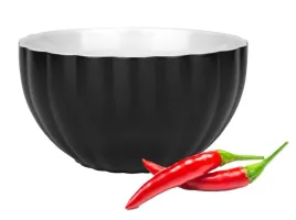 miseczka-salaterka-porcelanowa-600-ml-czarna-matowa-ryflowany-wzor-paseczki