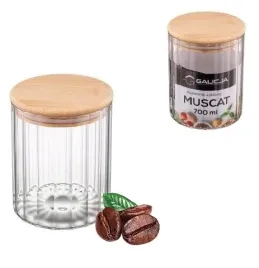 pojemnik-szklany-z-bambusowa-pokrywka-ryflowany-07l-na-kawe-herbate-cukier
