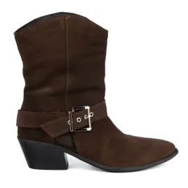 buty-kowbojki-damskie-skorzane-ruby-z-klamra-na-obcasie