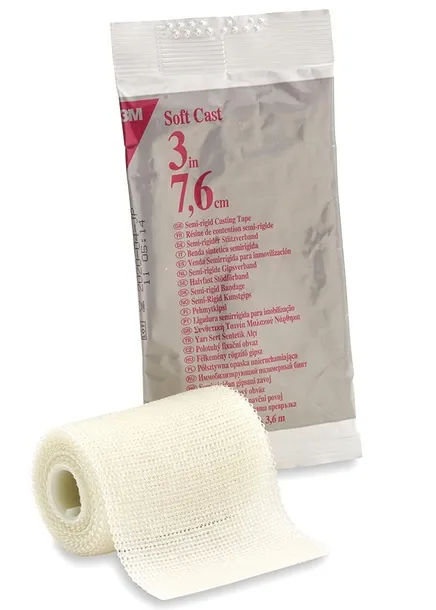 3M Scotchcast Soft Cast półsztywna opaska unieruchamiająca, 7,6cm x 3,6m