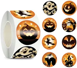naklejki-dekoracyjne-ozdobne-na-rolce-hallowen-dynia-nawiedzony-dom-200szt