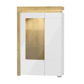 witryna-do-salonu-szafka-102-cm-toro-bialy-polysk-dab-riviera-podchwyt-mdf