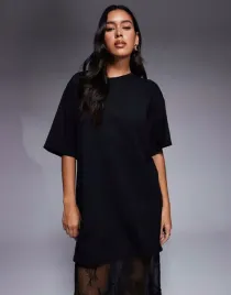 fashionkilla-czarny-dlugi-t-shirt-oversize-okragly-dekolt-b25-xl